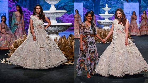 Sania Mirza in Lakme Fashion Walk 2022