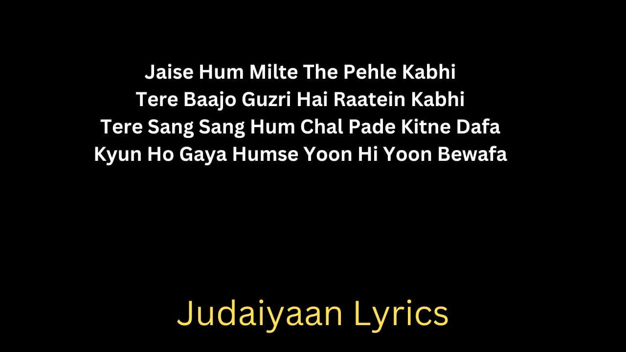 Judaiyaan Lyrics