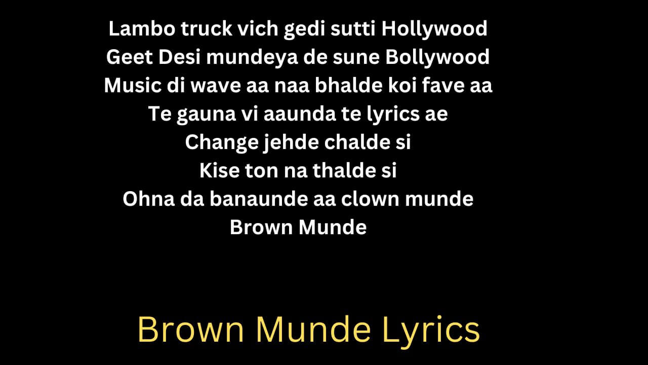 Brown Munde Lyrics