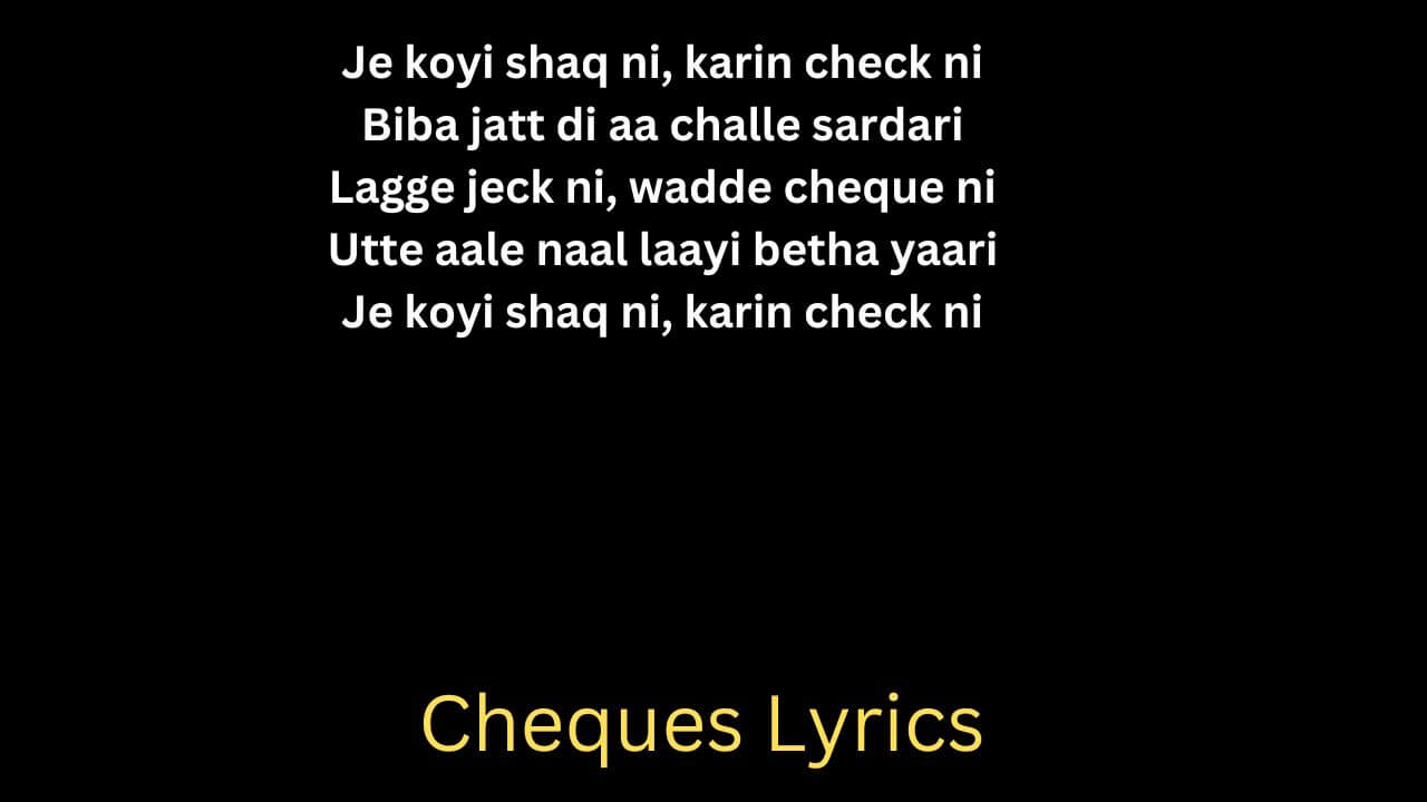 Cheques Lyrics