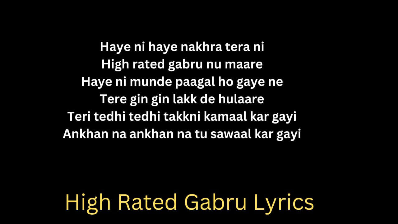High Rated Gabru Lyrics