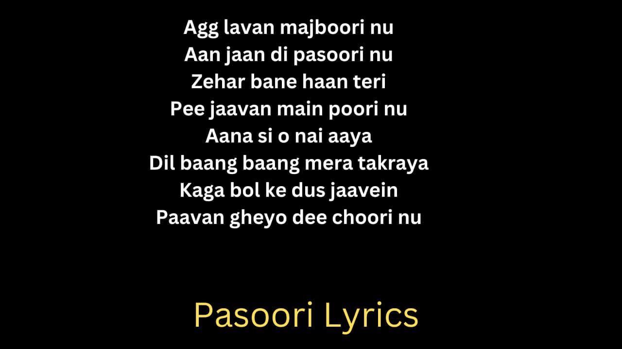 Pasoori Lyrics