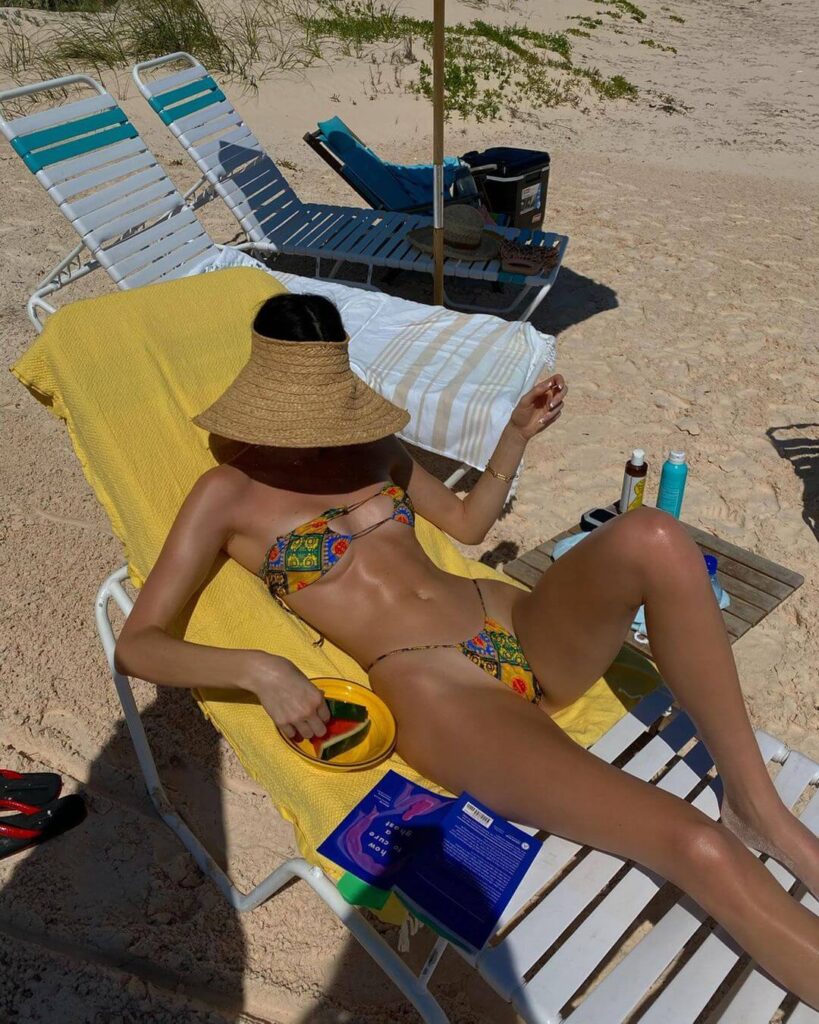 Kylie jenner sunbathing near beach