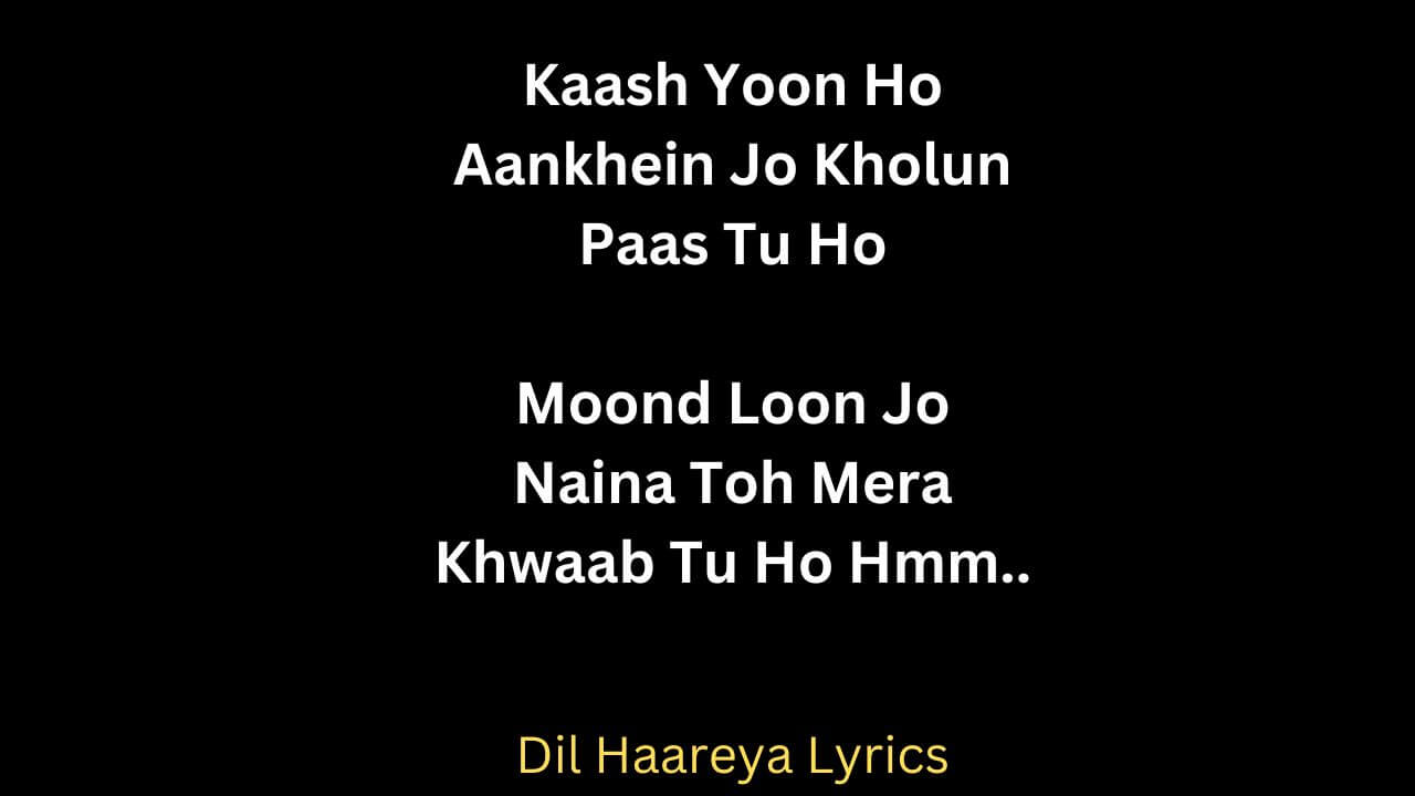 Dil Haareya Lyrics