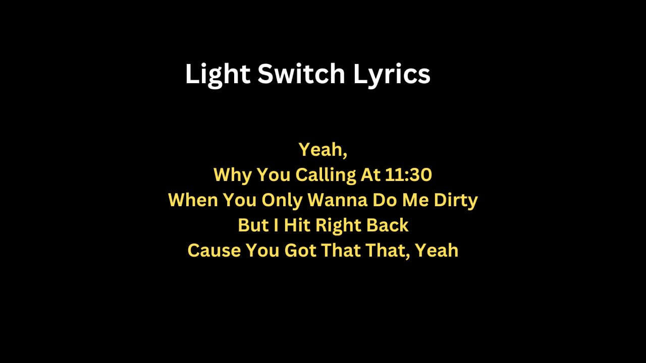 Light Switch Lyrics