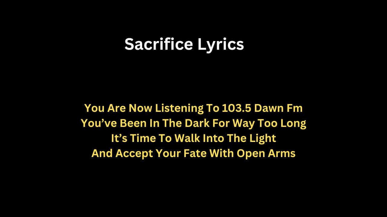 Sacrifice Lyrics