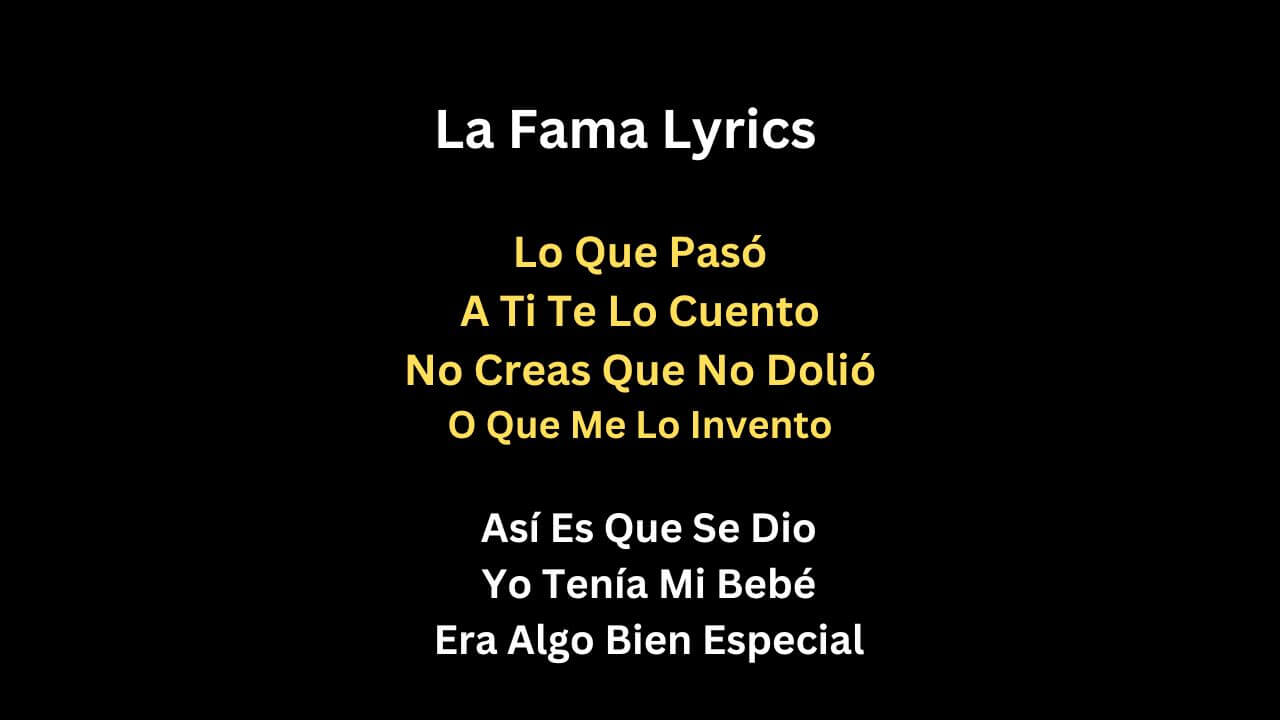 La Fama Lyrics