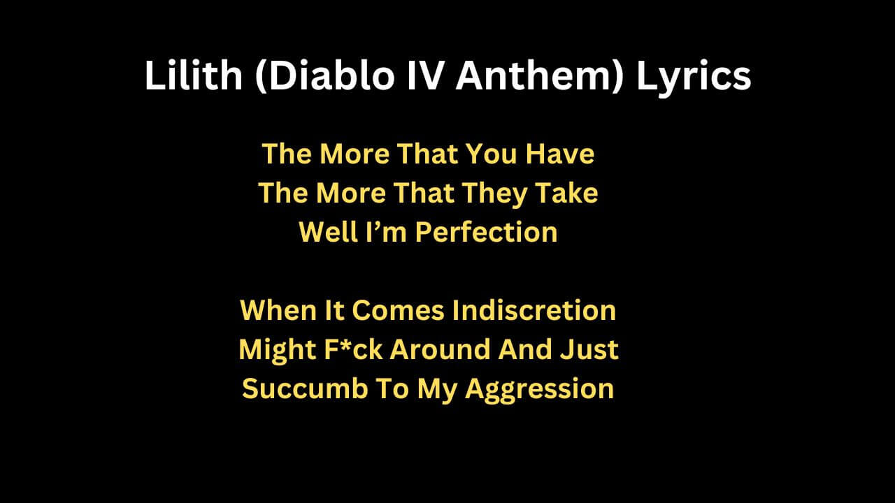 Lilith (Diablo IV Anthem) Lyrics