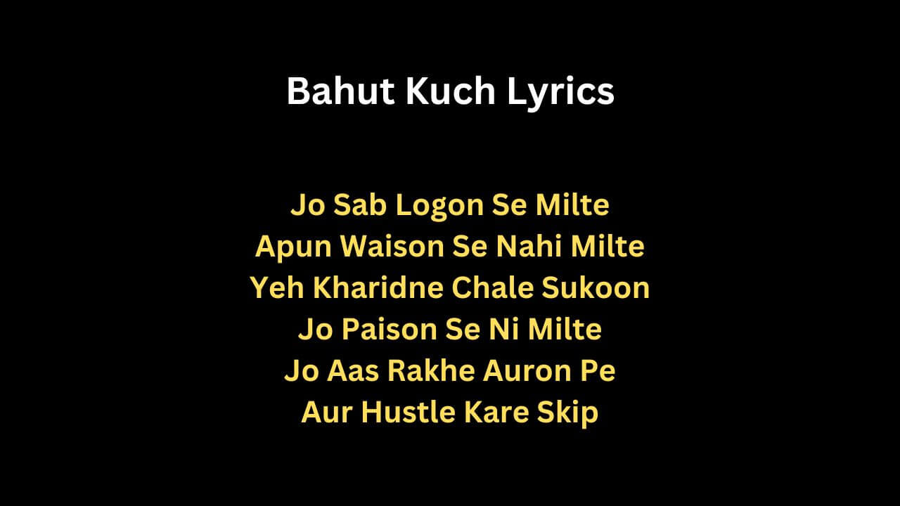 Bahut Kuch Lyrics
