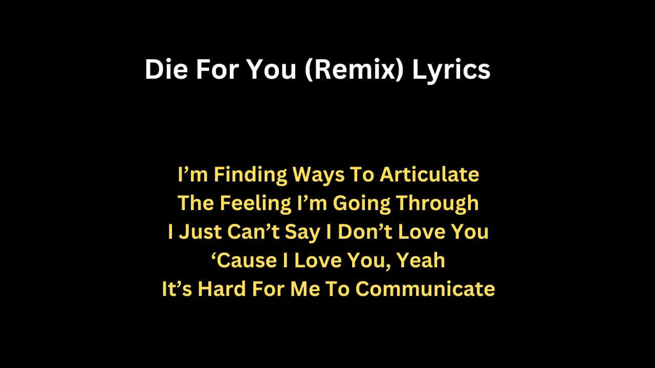 Die For You (Remix) Lyrics